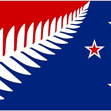 Artwork thumbnail, Red Silver Fern Flag by Kyle Lockwood by SilverFernFlag
