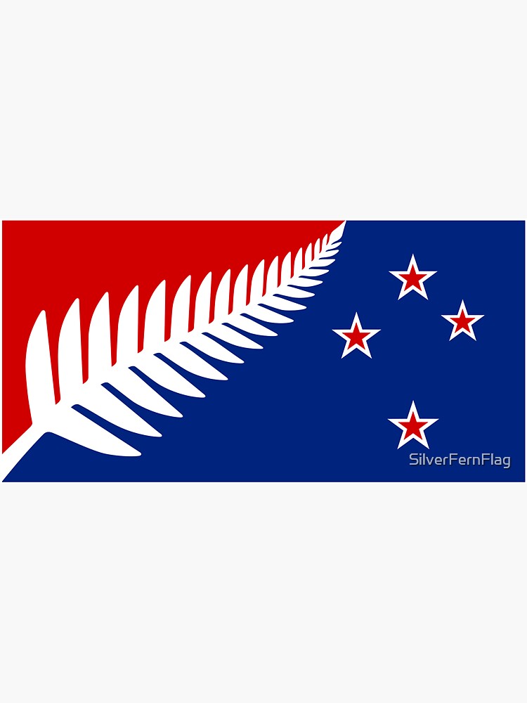 Thumbnail 3 of 3, Sticker, Red Silver Fern Flag by Kyle Lockwood designed and sold by SilverFernFlag.
