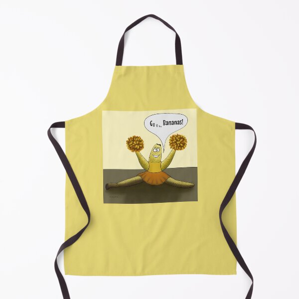 Item preview, Banana Split Cheer – funny cartoon character on yellow background designed and sold by Crystal Raymond.