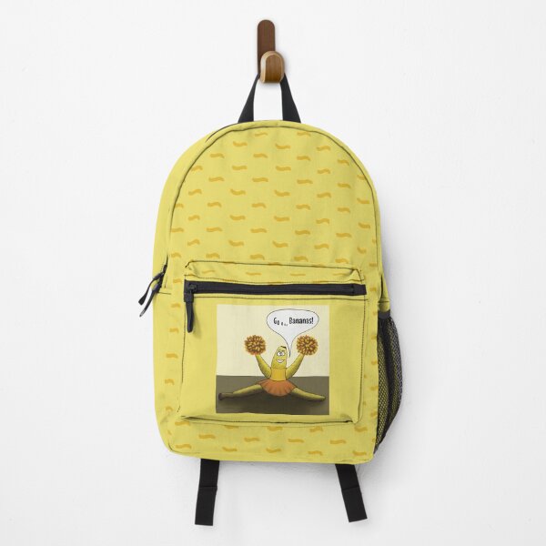 Item preview, Banana Split Cheer – funny cartoon character on yellow background designed and sold by Crystal Raymond.