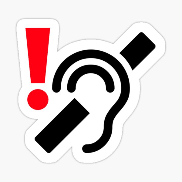 Item preview, Hearing Impaired Symbol Hard Of Hearing designed and sold by J Bigglesworth.