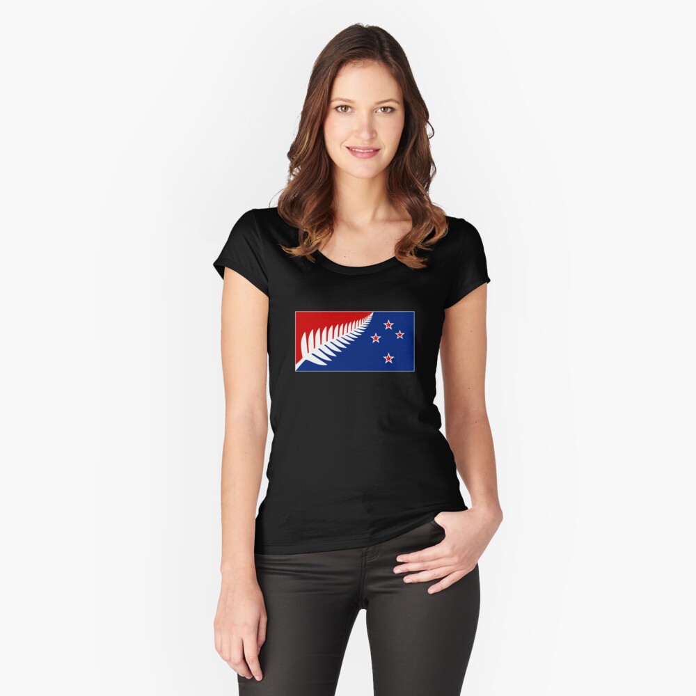 Item preview, Fitted Scoop T-Shirt designed and sold by SilverFernFlag.