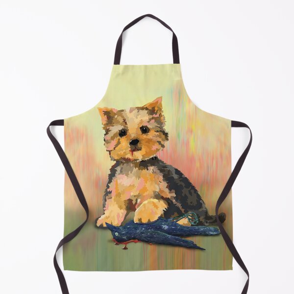 Item preview, Yorkie with dead crow, raven designed and sold by Jaime Brash.