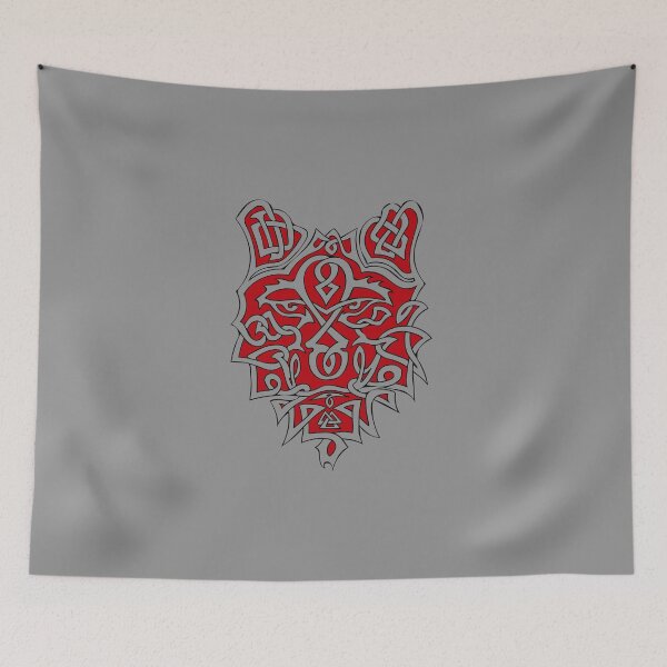 Item preview, Wise Wolf Celtic Knot - red designed and sold by hoffos.