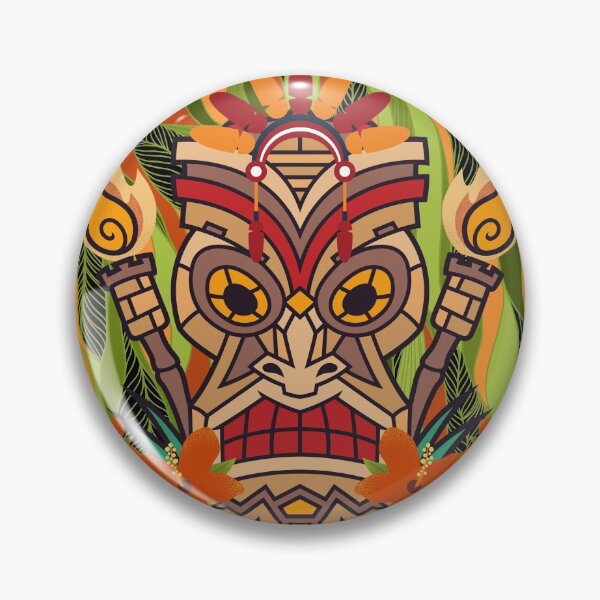 Item preview, Cabeza Tiki con Antorchas designed and sold by SloganExpress.