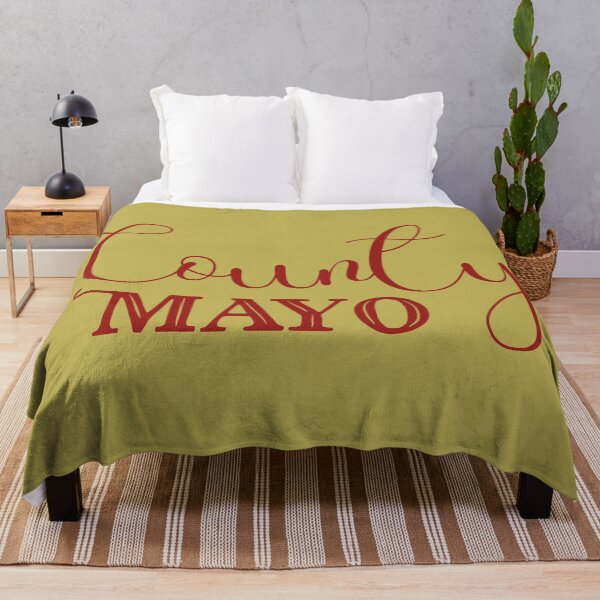 Item preview, County Mayo in Deep Red font designed and sold by irishorbust.