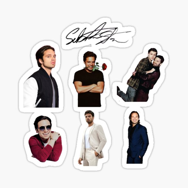 Aperçu de l'œuvre Pack d'autocollants inspiré de Sebastian Stan créée et vendue par katieeh21.
