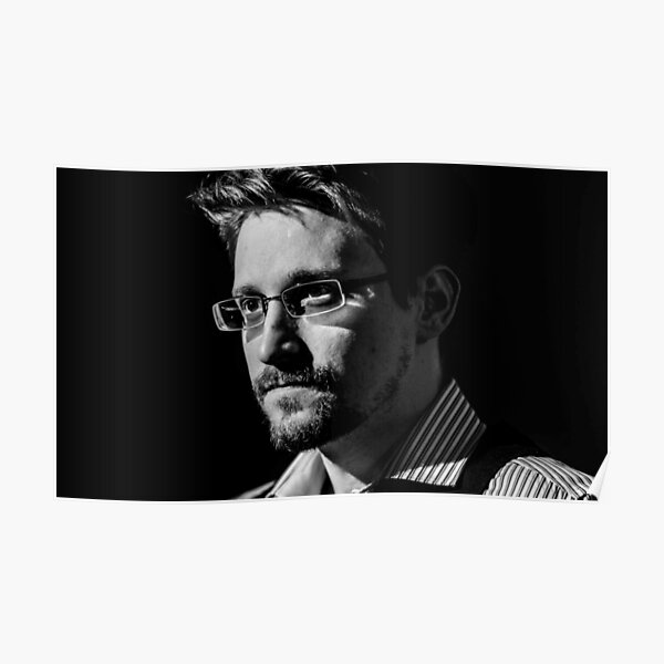 Edward Snowden B&W Poster