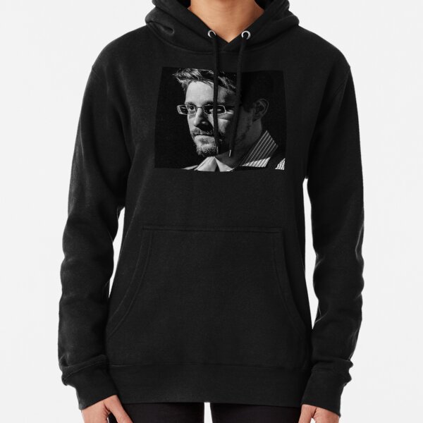 Edward Snowden B&W Pullover Hoodie