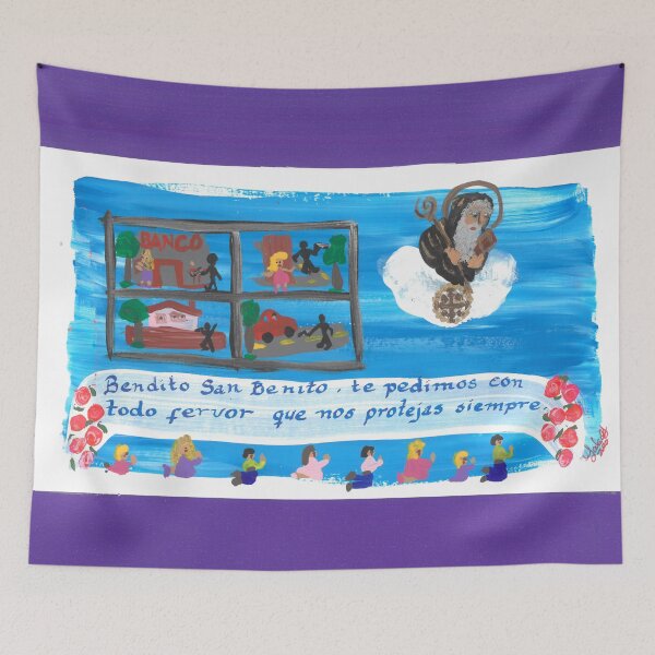 Item preview, Ex-voto "Saint Benedict please protect us". designed and sold by GalaGalindo.