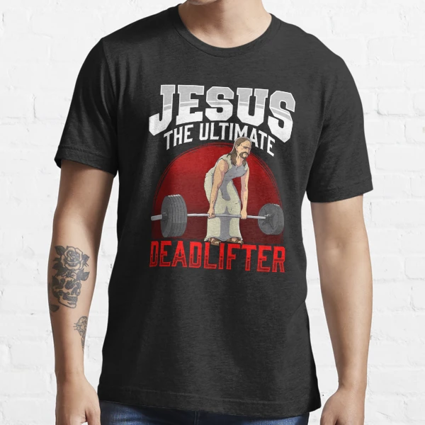 Jesus The Ultimate Deadlifter Weight Lifting Vintage T-Shirt, cute  christian graphic tees, Weightlifting Jesus Tee - Viralcitron