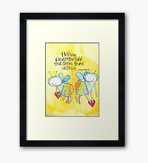 Nothing can dim the light. Framed Print