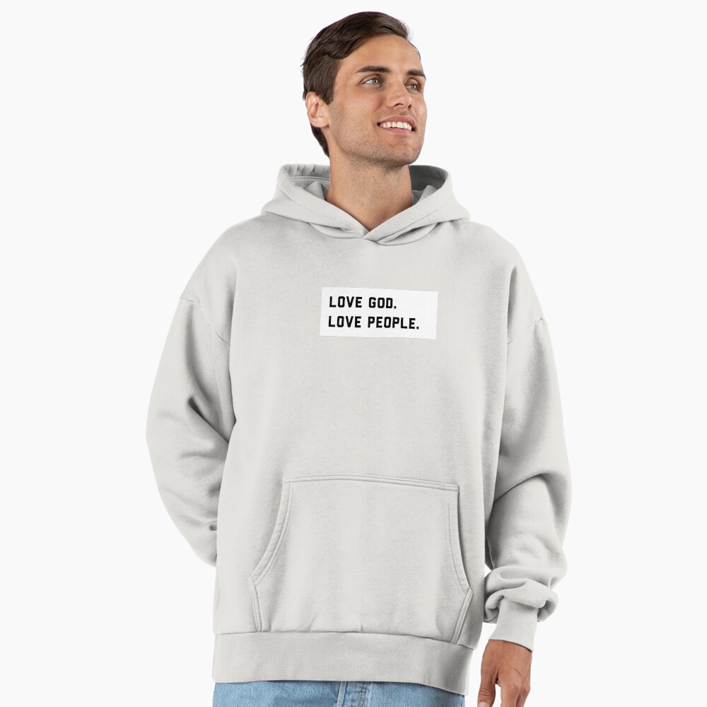 Love God Love People White Sticker