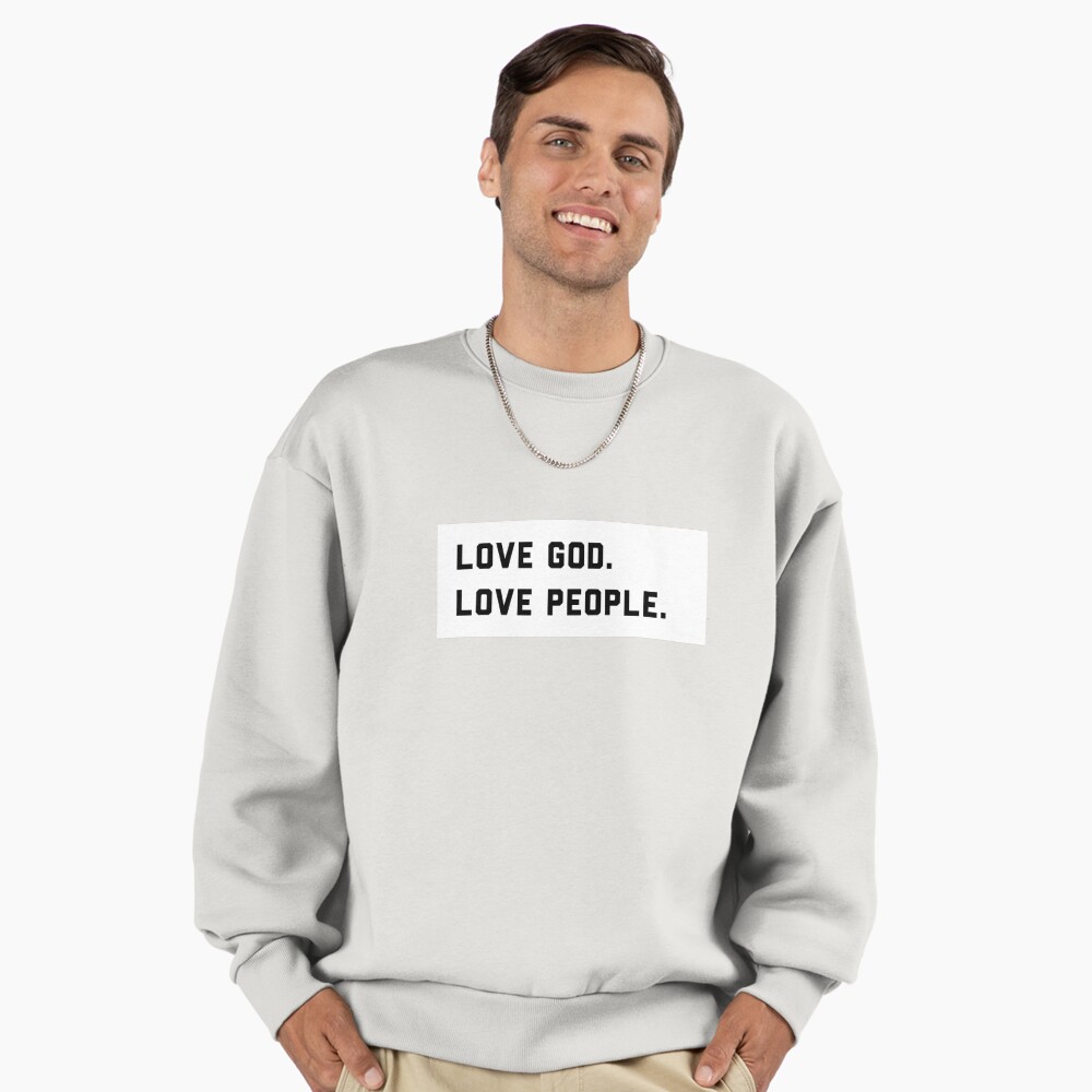 Love God Love People White Sticker