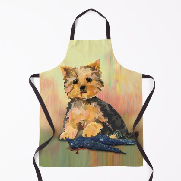 Item preview, Copy of Yorkie with dead crow, raven designed and sold by Jaime Brash.