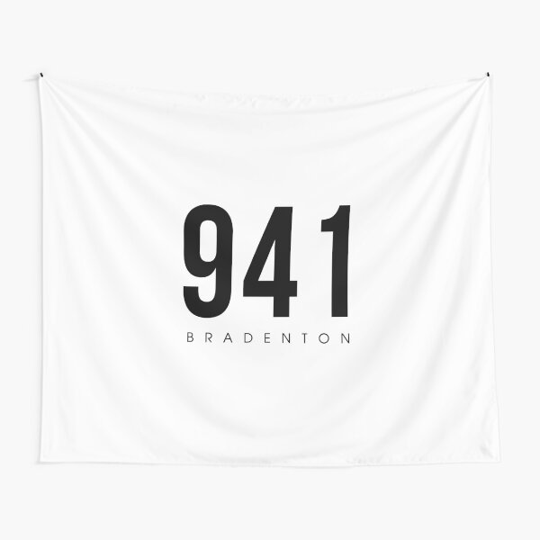 Sarasota Fl 941 Area Code Design Tapestry By Cartocreative Redbubble