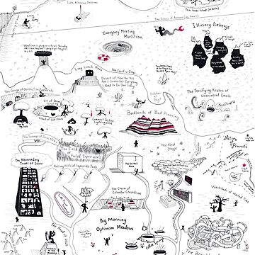 Artwork thumbnail, The Map of the Quest for Daily Productivity by redpenblackpen