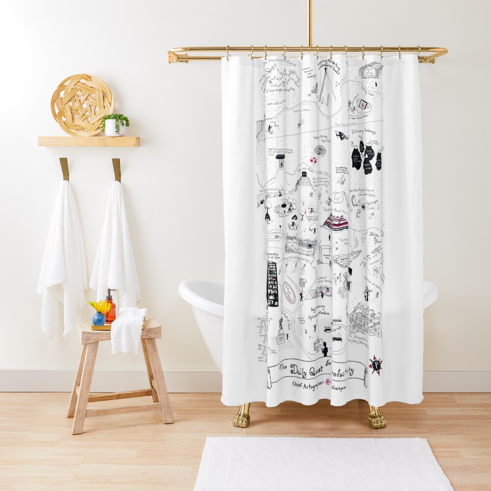 Item preview, Shower Curtain designed and sold by redpenblackpen.
