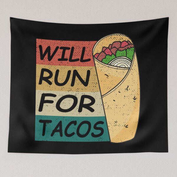 Item preview, Will Run For Tacos Vintage designed and sold by PowersLula.