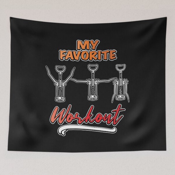 Item preview, Favorite Workout Wine Lover Corkscrew Yoga Gym designed and sold by sunnym79.