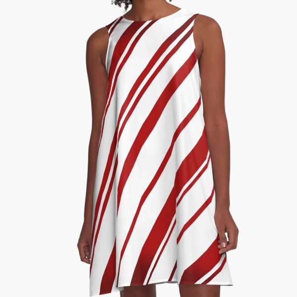 Candy Cane Stripes A-Line Dress