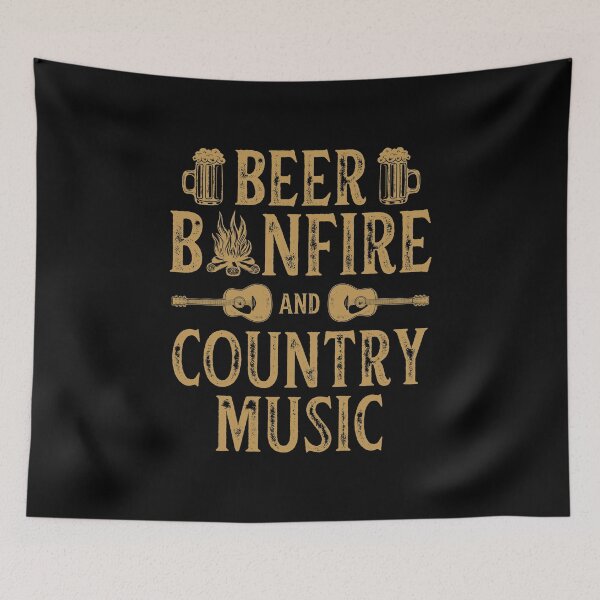 Item preview, Country Music With Beer And Bonfire Musician Gift designed and sold by haselshirt.