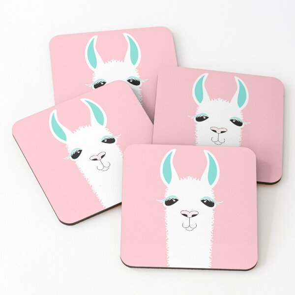 Item preview, LLAMA PORTRAIT ON EGGSHELL PINK designed and sold by Jean Gregory Evans.
