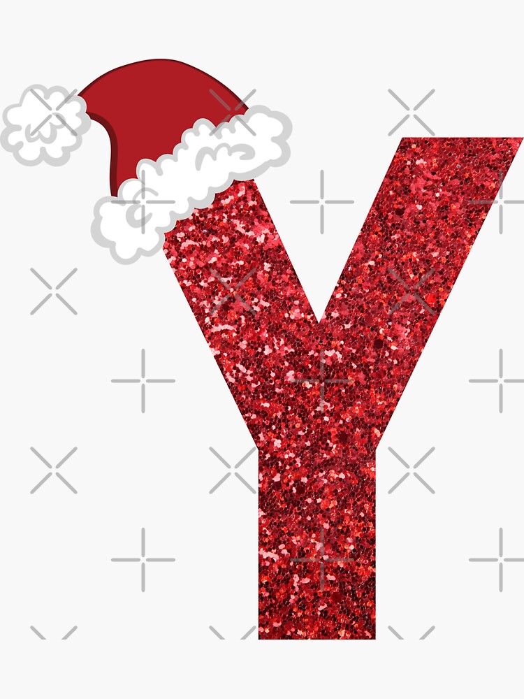 Sparkly Christmas Letter Y Sticker for Sale by LiveAndGlow