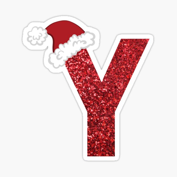 Aperçu de l'œuvre Lettre Y scintillante de Noël créée et vendue par LiveAndGlow.
