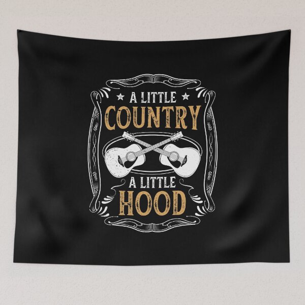 Item preview, Country Music Funny Quote Little Country Hood Gift designed and sold by haselshirt.