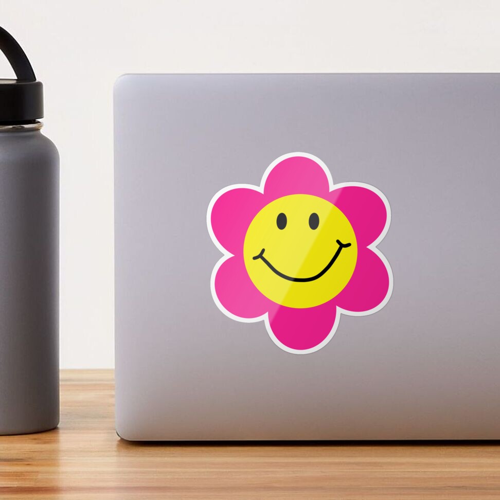 Smiley Flower Sticker – Cozy Drip Clothing