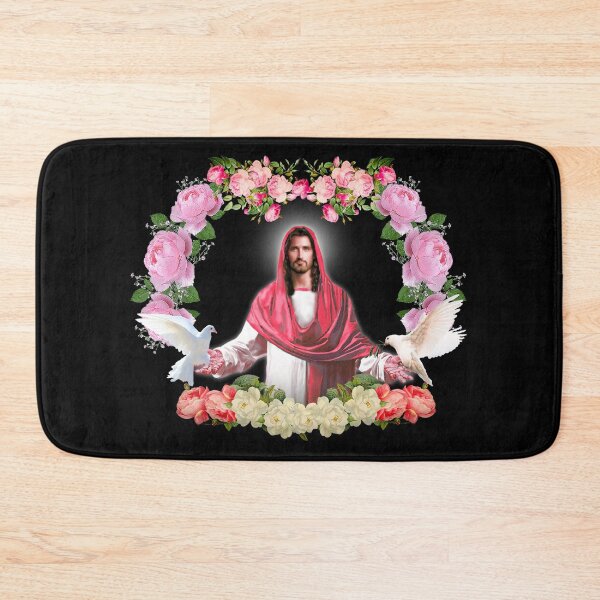 Item preview, Jesus Christ with roses and peace doves designed and sold by LightenedStore.