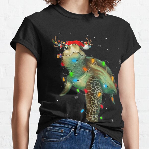 Turtle Christmas T-Shirt, Under The Sea Yuletide A Turtle's Festive Celebration, Gift for Turtle lovers, Sea Turtle lovers, Turtle Tees