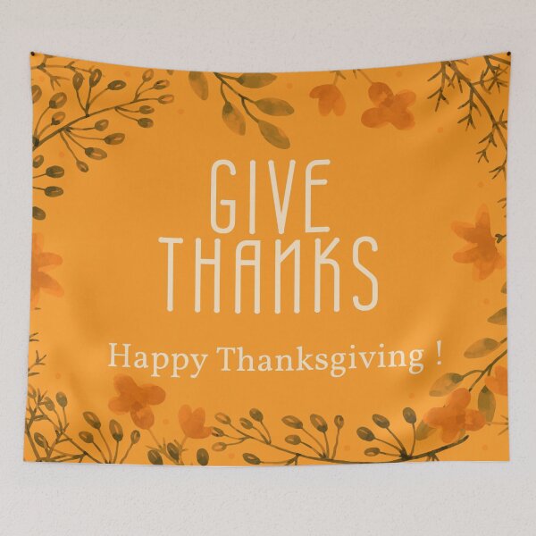 Item preview, Give Thanks - Happy Thanksgiving! designed and sold by WordsmithNerd.