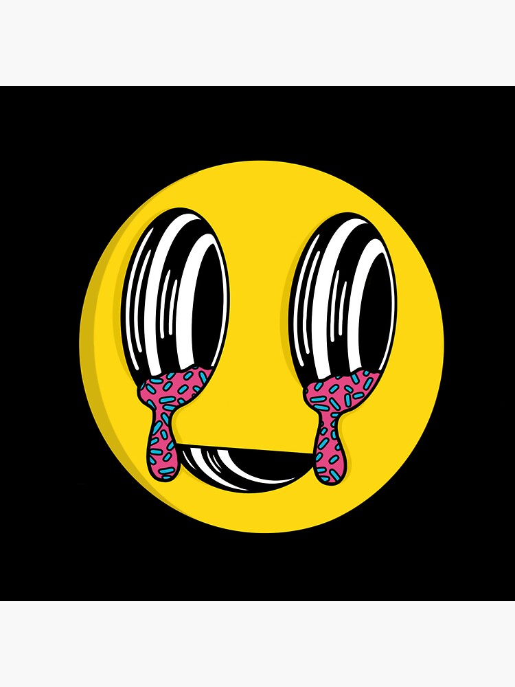 Trippy Smiley Face Sticker For Sale By Tinygoblin Redbubble 8737