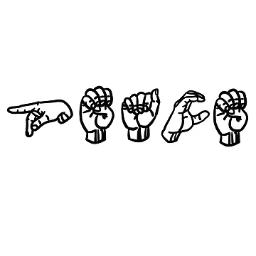 Artwork thumbnail, PEACE Sign Language by SimpleJoyStyle