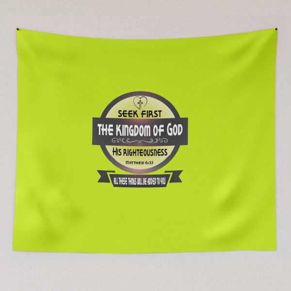 Item preview, Seek ye first the kingdom of God and His righteousness, and all these things will be added unto you designed and sold by BibleGears.