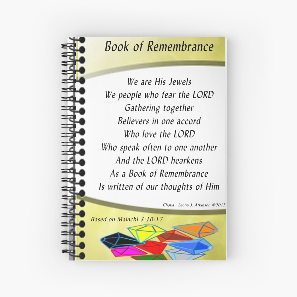Book of Remembrance Journal Spiral Notebook