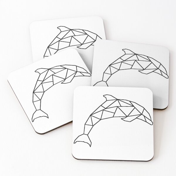 Item preview, Geometric Minimalist Jumping Dolphin designed and sold by Zeemow.