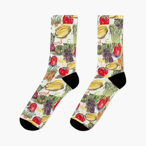 Item preview, Fruit and veg health food pattern design designed and sold by EarthyPlanty.