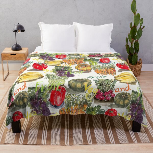 Item preview, Fruit and veg health food pattern design designed and sold by EarthyPlanty.