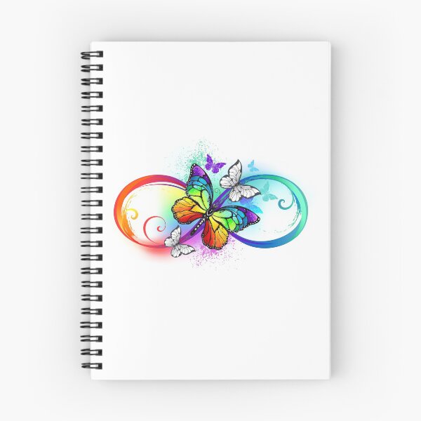 Item preview, Bright infinity with rainbow butterfly designed and sold by Blackmoon9.