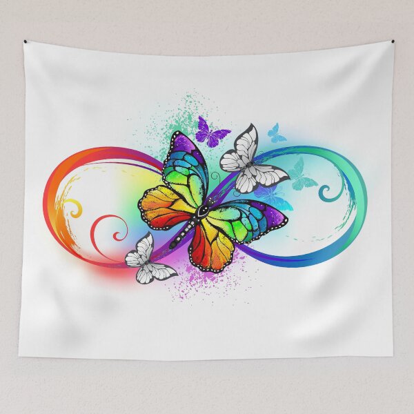Item preview, Bright infinity with rainbow butterfly designed and sold by Blackmoon9.