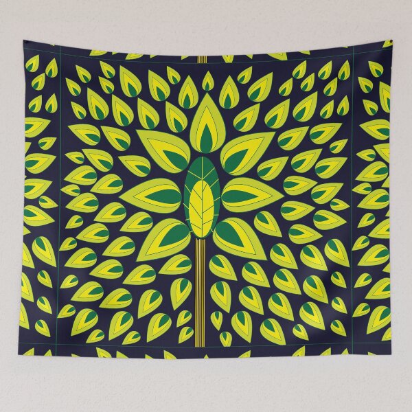 Item preview, Abstract Green Yellow Tree designed and sold by Nisha Prabhu.