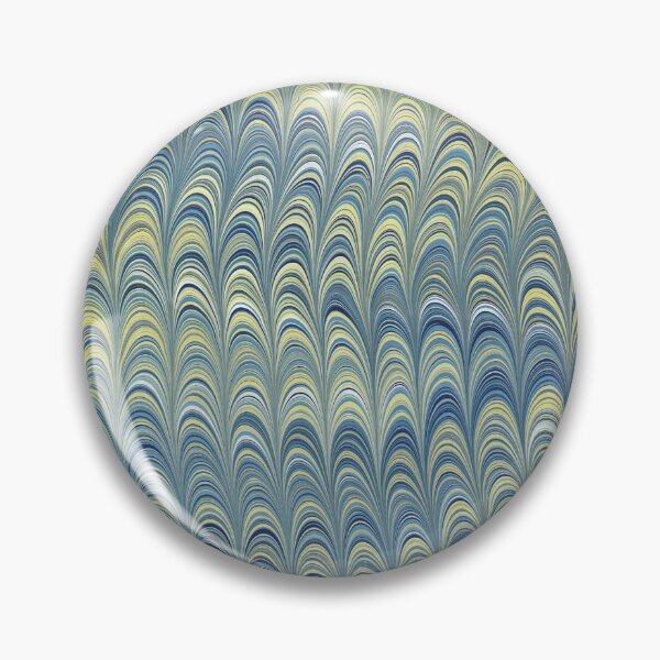 Item preview, Combed marbling with yellow and blue hues designed and sold by liquid-dreams.