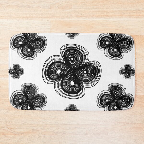 Item preview, Many double chaotic strange attractor design pattern - black designed and sold by rahilvalani.