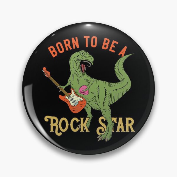 Item preview, Dinosaur With Guitar - Born To Be A Rock Star designed and sold by Two Left Hands Design.