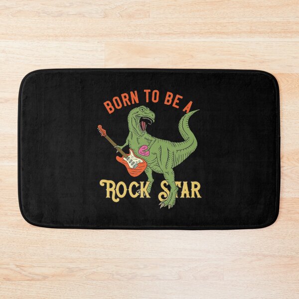 Item preview, Dinosaur With Guitar - Born To Be A Rock Star designed and sold by Two Left Hands Design.