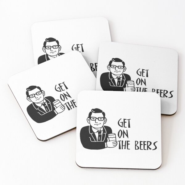 Get On The Beers Coasters (Set of 4)