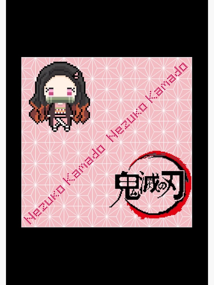 Cahier à Spirale Nezuko Kamado Kimetsu No Yaiba Demon Slayer Pixel Art Par Tonypirone